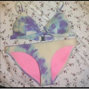 Super cute tie dye triangl bikini